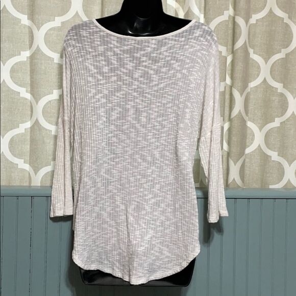 Daytrip Off-white With Black Letters “No Selfie Control” Batwing Sleeve Blouse L - Picture 8 of 15